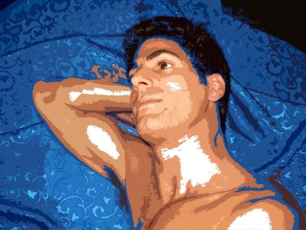 Creation of Mike on Blue Cloth: Step 3